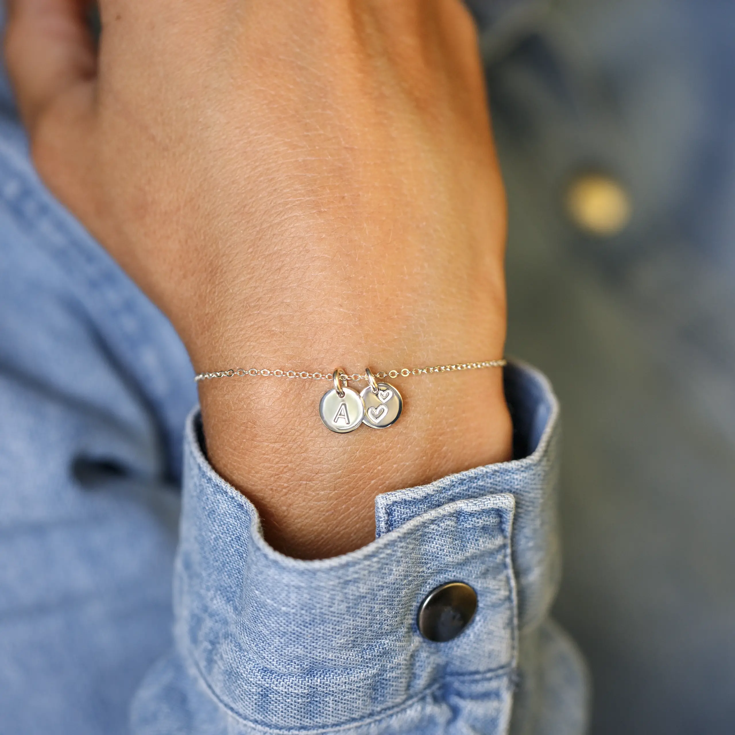 Bracelet Fine Chaîne + Initiales