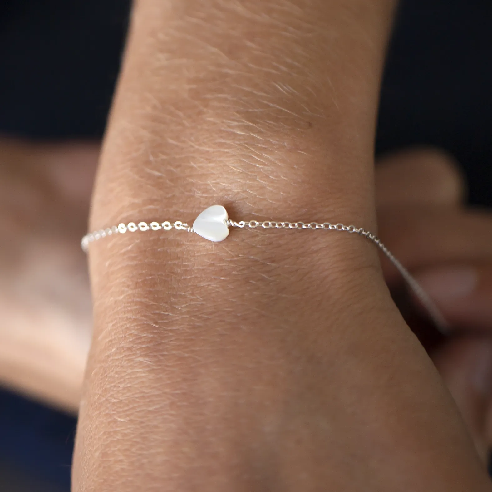 bracelet-coeur-nacre-argent