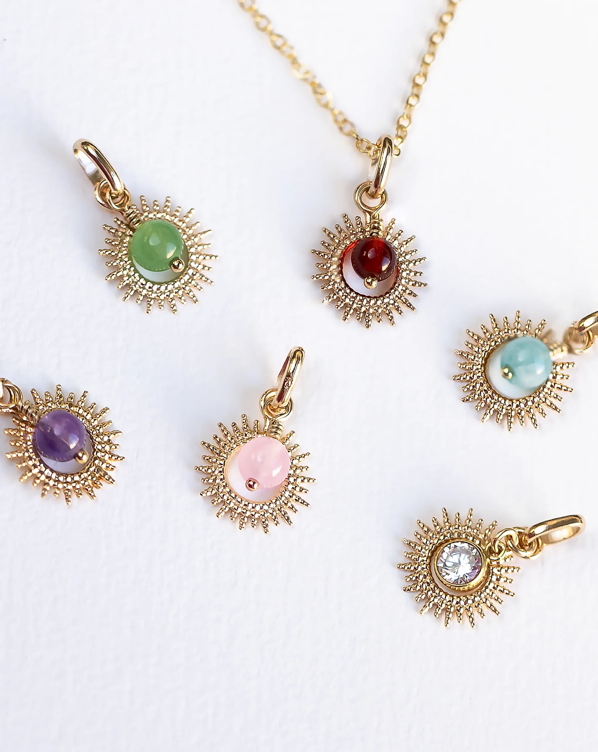 Pendentif Soleil Pierre de Naissance